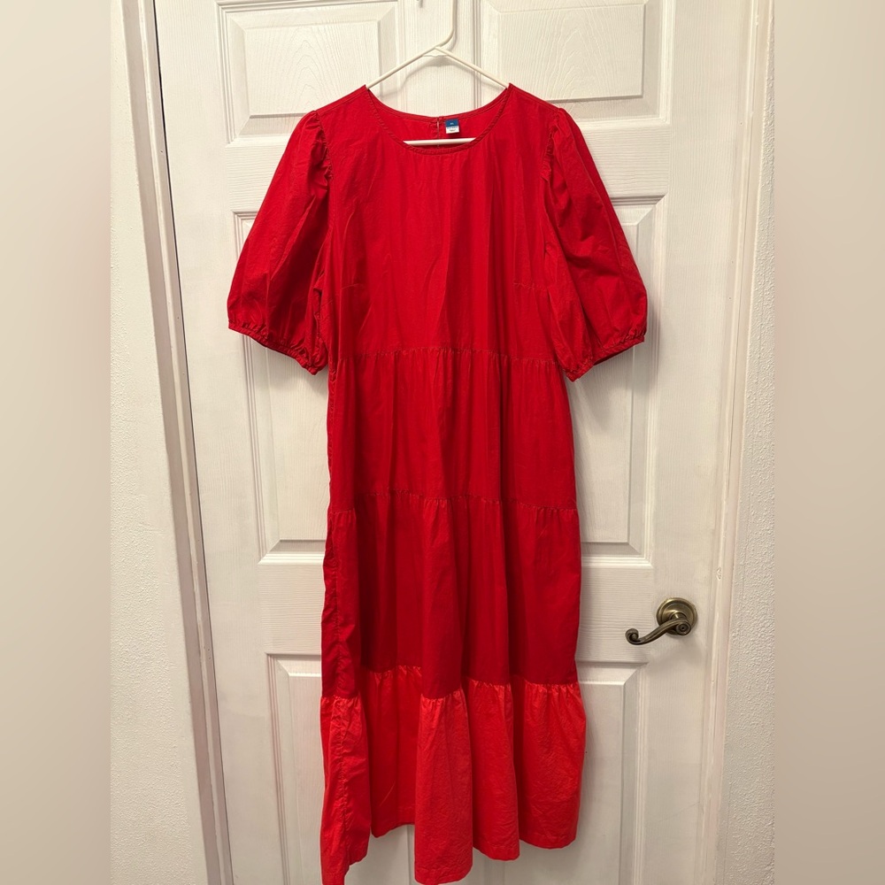 Old Navy Women’s Cotton Short Sleeve Red dress
